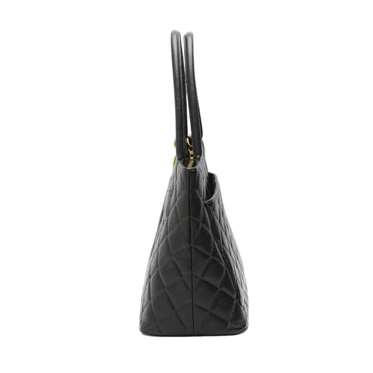 CHANEL Tote Bag Matt caviar skin black Handbag Caviar skin Tote Women
