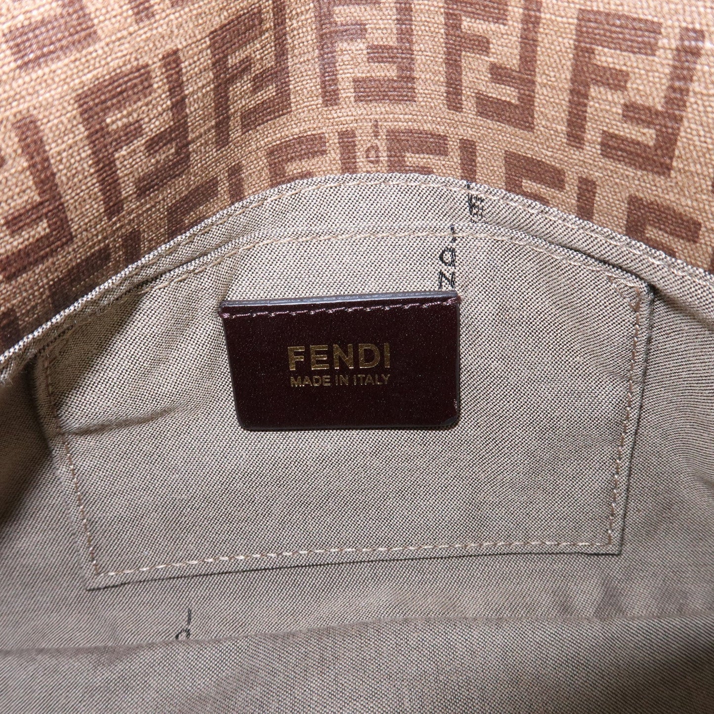 FENDI Zucchino Mini Mamma Baguette PVC Leather Hand Bag 8BR180 d