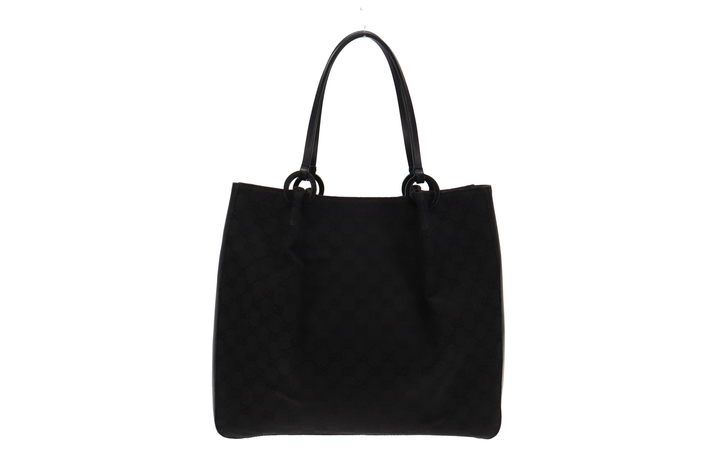 Gucci Black GG Tote Rouched