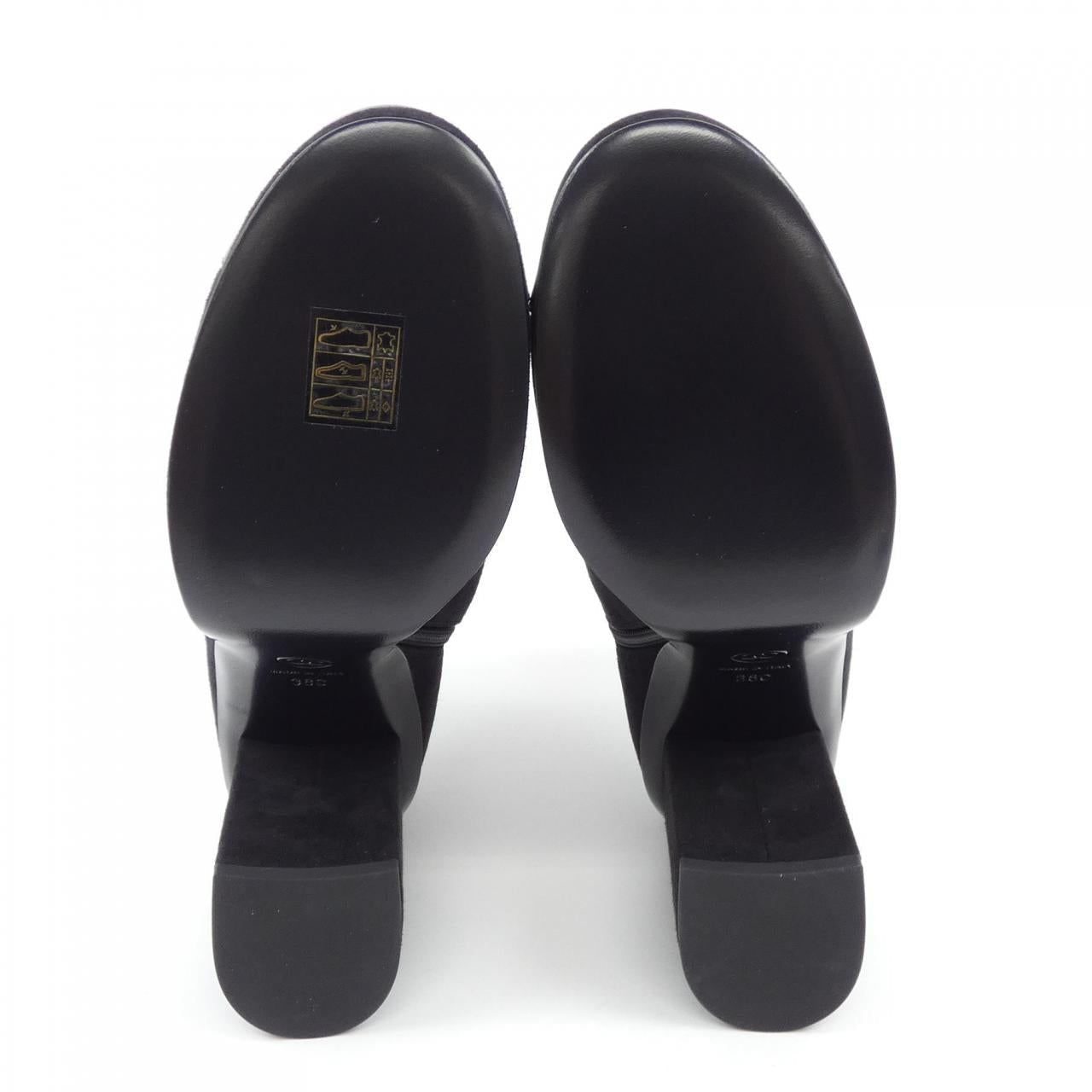 Chanel G45195B13944 Suede Kidskin Patent Calfskin Boots