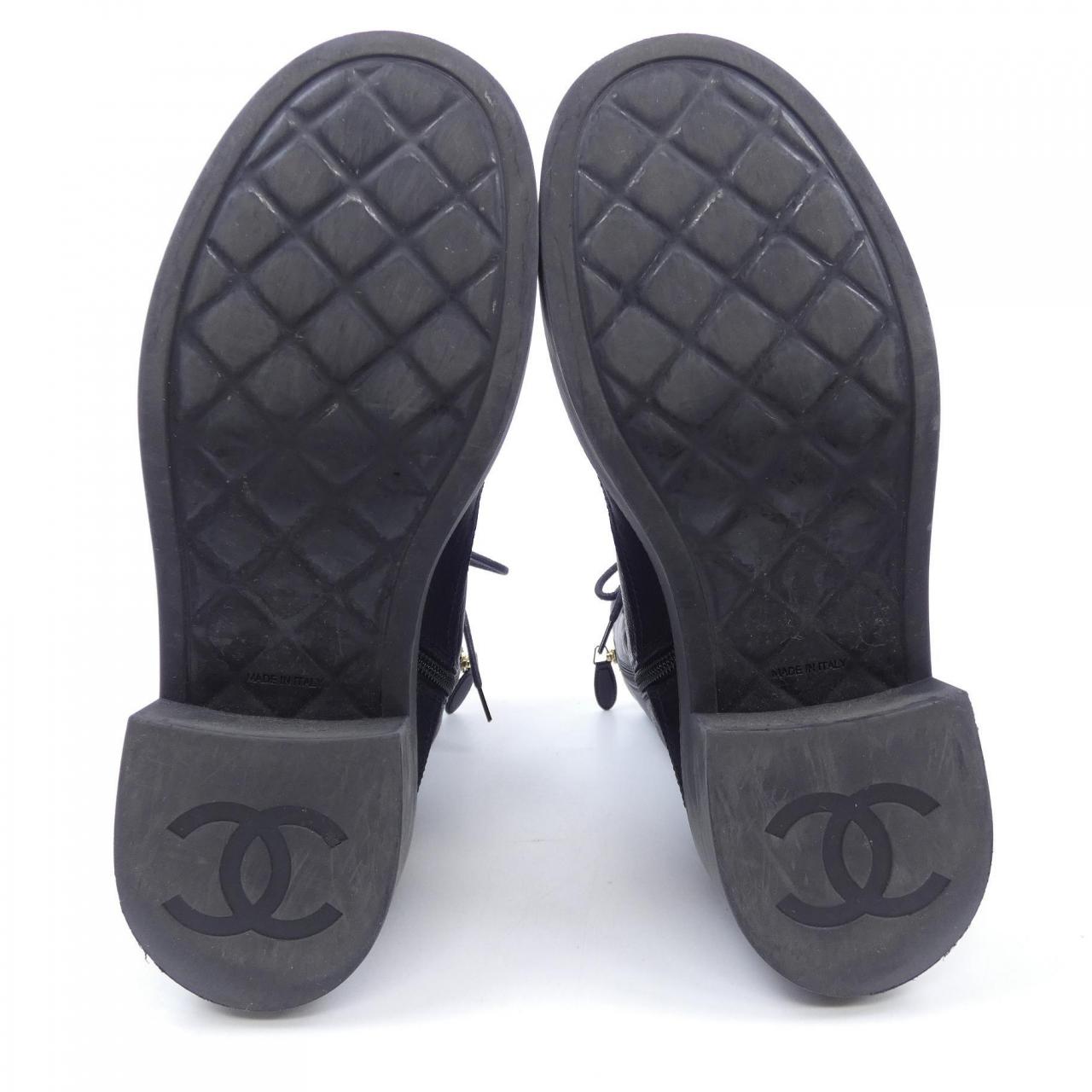 Chanel G38086Y55461 Calfskin & Grosgrain Boots