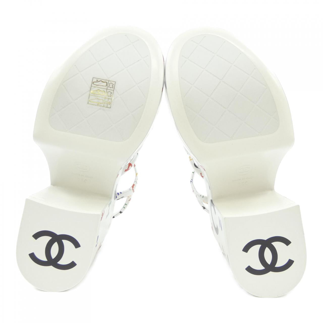 Chanel Print Calfskin Sandals