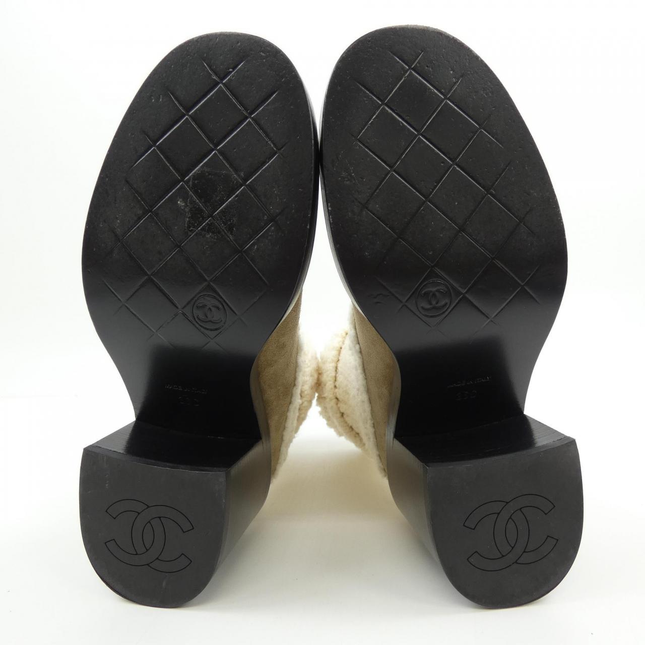 Chanel Knit & Suede Calfskin Boots