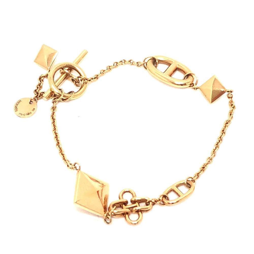 HERMES bracelet 18K Pink Gold gold 750PG Chene Dunkle Medor Ronde Multi Women d