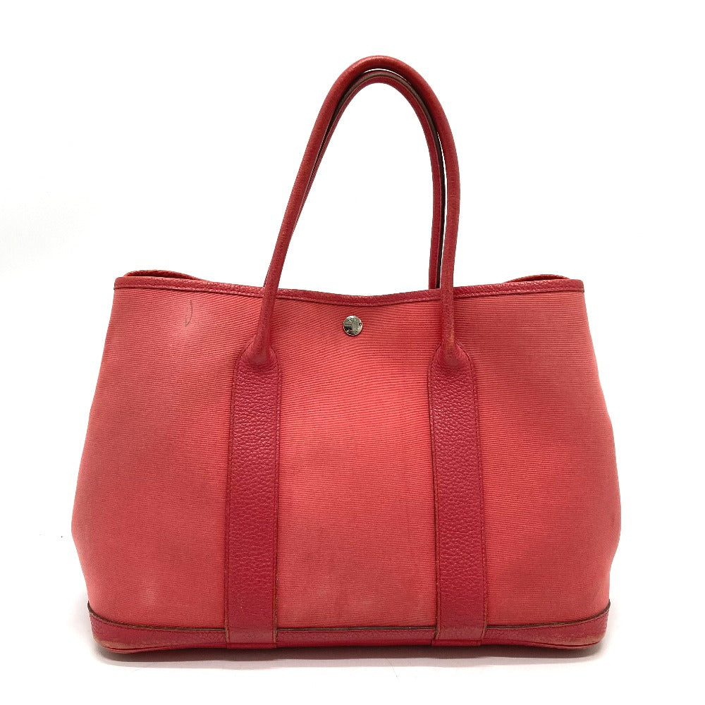 HERMES Tote Bag bag handbag Garden party PM Toile Officier / Vash Country pink Women d