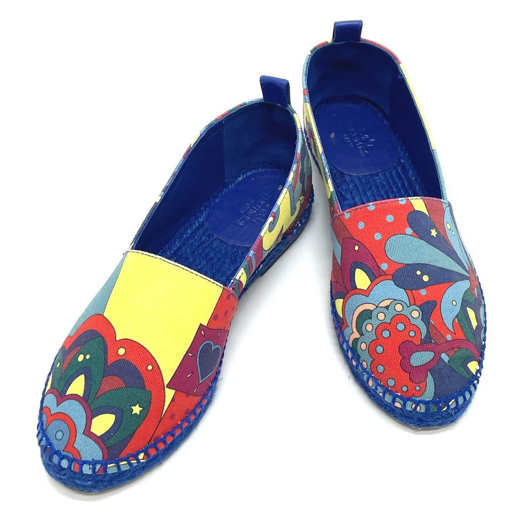 HERMES Slip-on cotton multicolor Espadrille Women 35 d