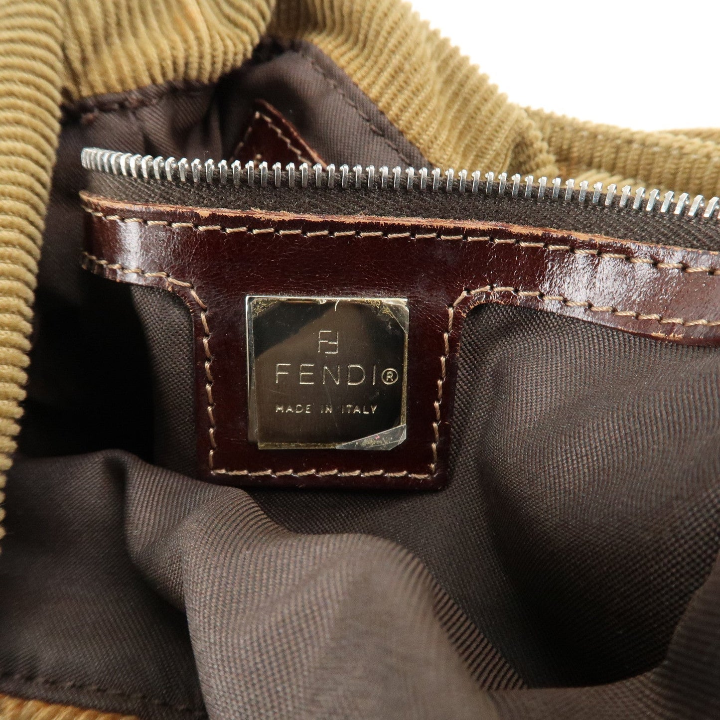 FENDI Corduroy Shoulder Bag 20686 d