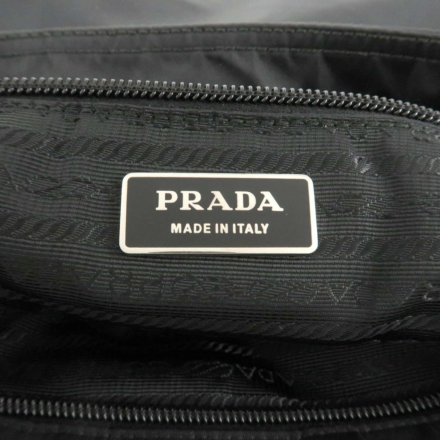 PRADA Logo Nylon Leather Shoulder Bag Crossbody Bag Black d