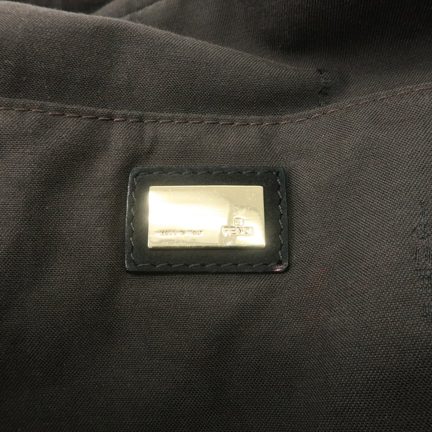 FENDI Suede Studs Mini Boston Bag Black 8BL076 d