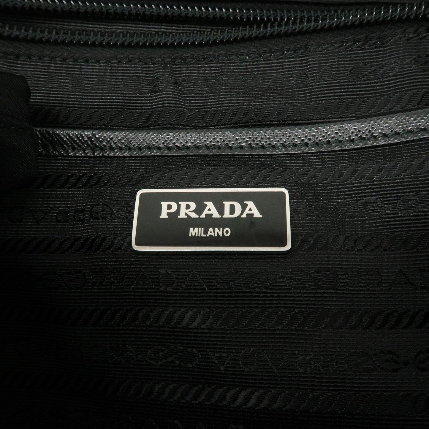 PRADA Re-Nylon Triangle Logo Nylon Leather Back Pack NERO 1BZ811 d