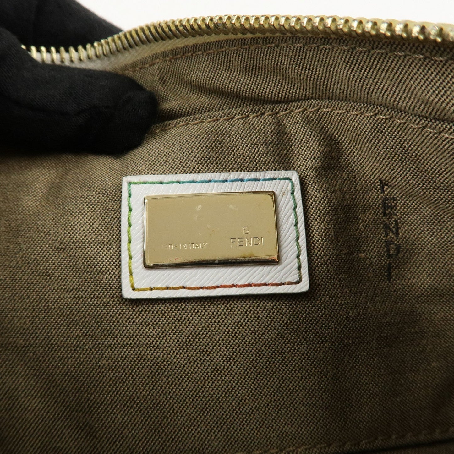 FENDI Zucca PVC Accessory Chain Pouch Multi Color Ivory 8BR592 d