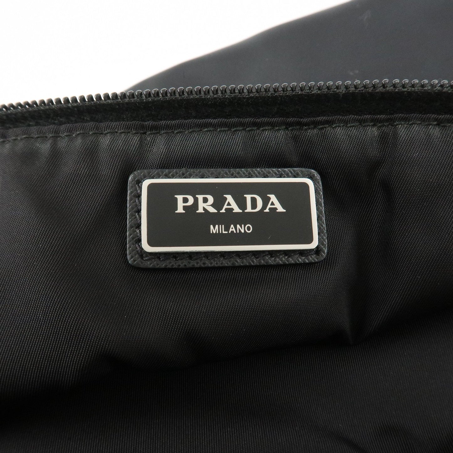 PRADA Logo Nylon Leather Waist Bag Crossbody Bag Black d