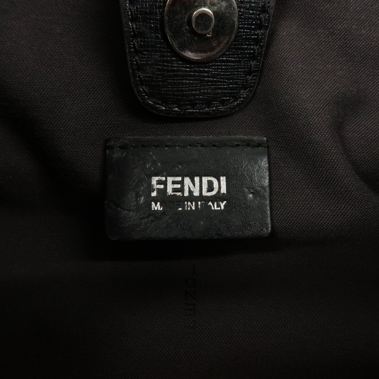FENDI Zucchino Canvas Leather Tote Bag Black 8BH220 d