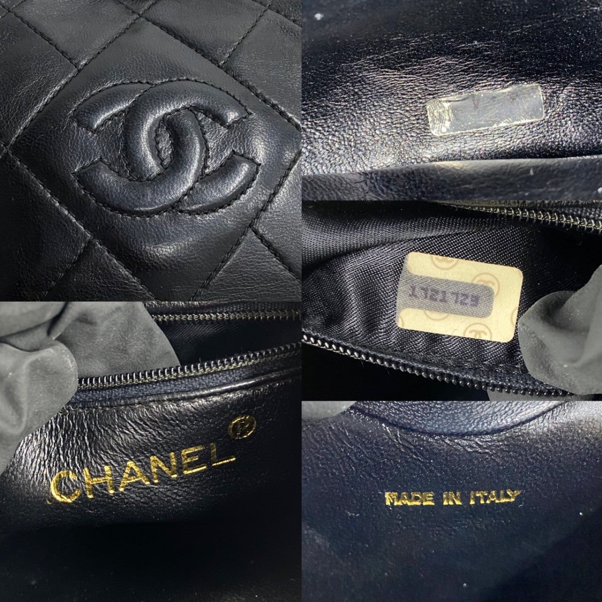 CHANEL Shoulder Bag lambskin black COCO Mark Matrasse Women