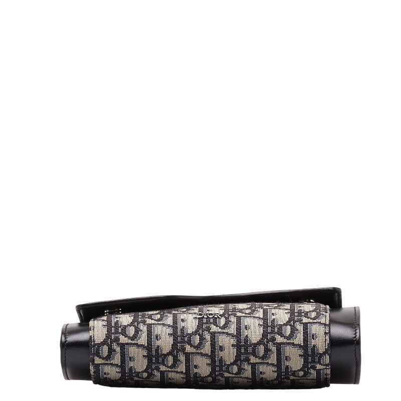 Dior Trotter Shoulder Wallet Black Beige Canvas Leather Dior (Ginestapo)