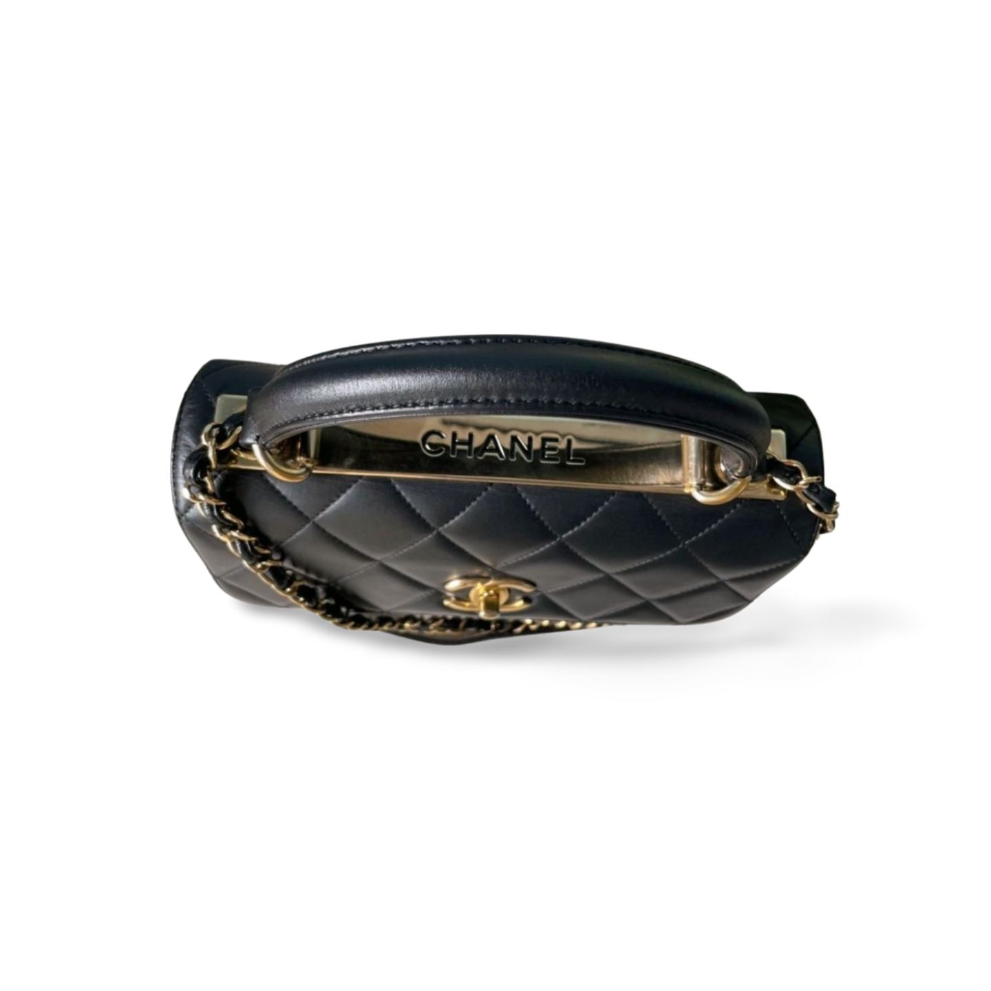 Chanel Trendy CC in Black Lambleather with Gold Hardware Small