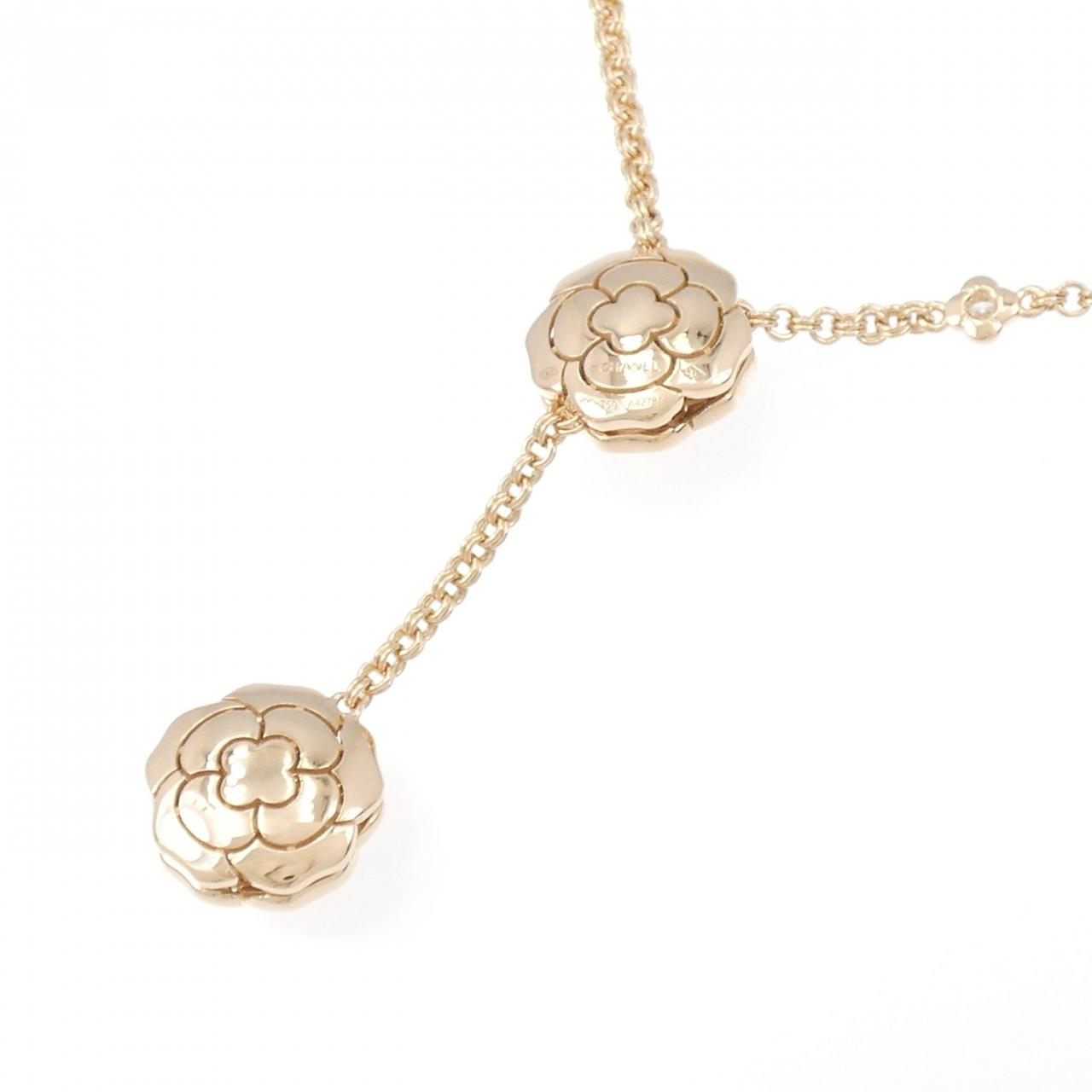 Chanel Camelia 750 Pink Gold Diamond Necklace