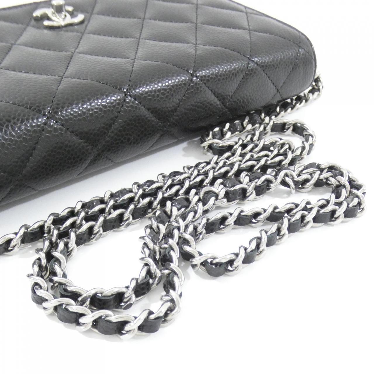 Chanel AP4241 Caviar Skin Chain Wallet