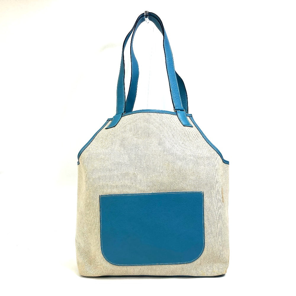 HERMES Tote Bag Toile Ash / Taurillon Clemence blue Shoulder Bag Shoulder Bag Jardine PM Women d