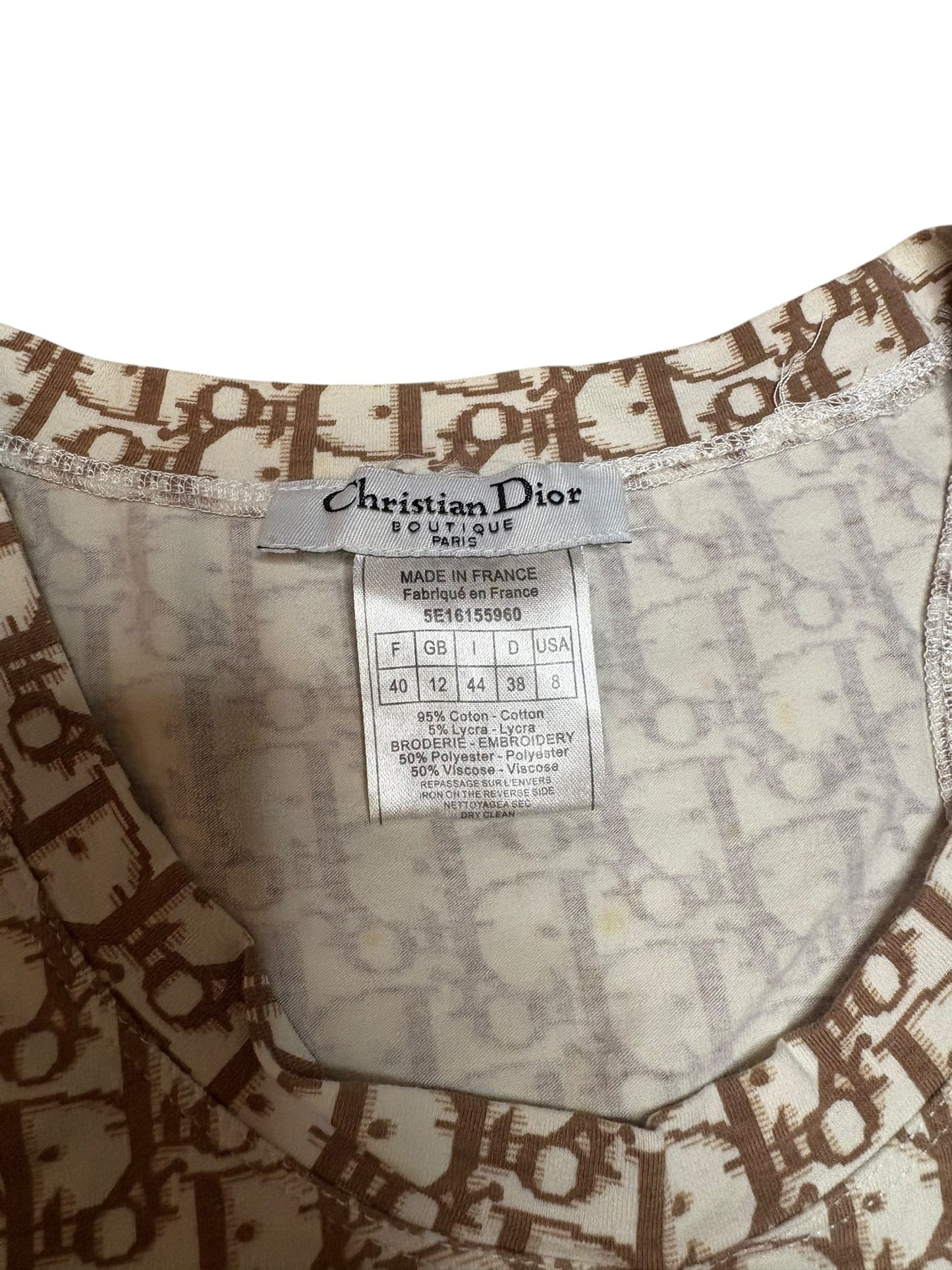 Christian Dior Trotter Embroidered Tank Top