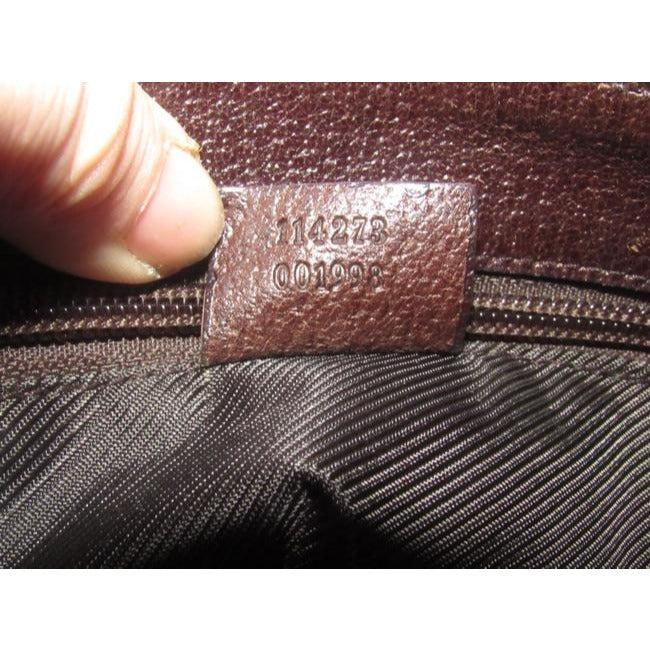 Gucci Shades Of Brown Large G Logo Leather Canvas Messenger Bag