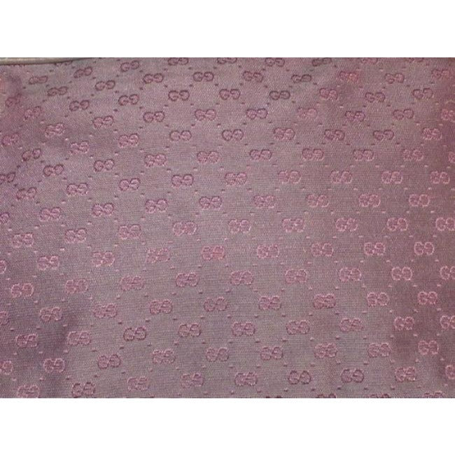 Gucci Grey With Pinkish Red Logo Leather Canvas Cross Body Bag