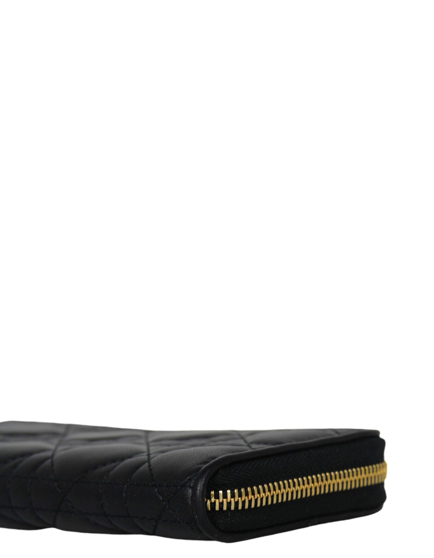 Christian Dior Black Lady Dior Voyageur Wallet