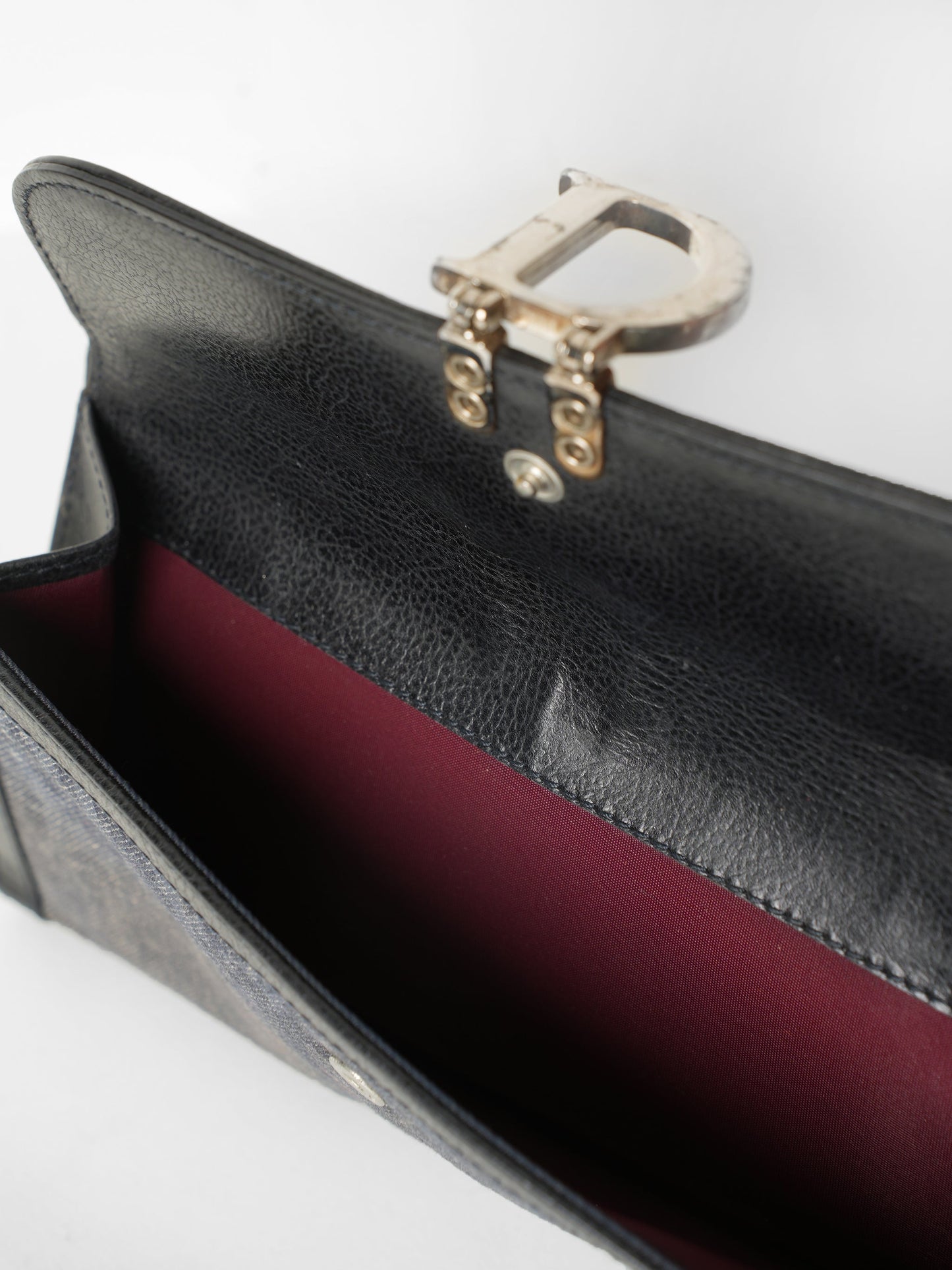 Christian Dior Cloth Black Wallet