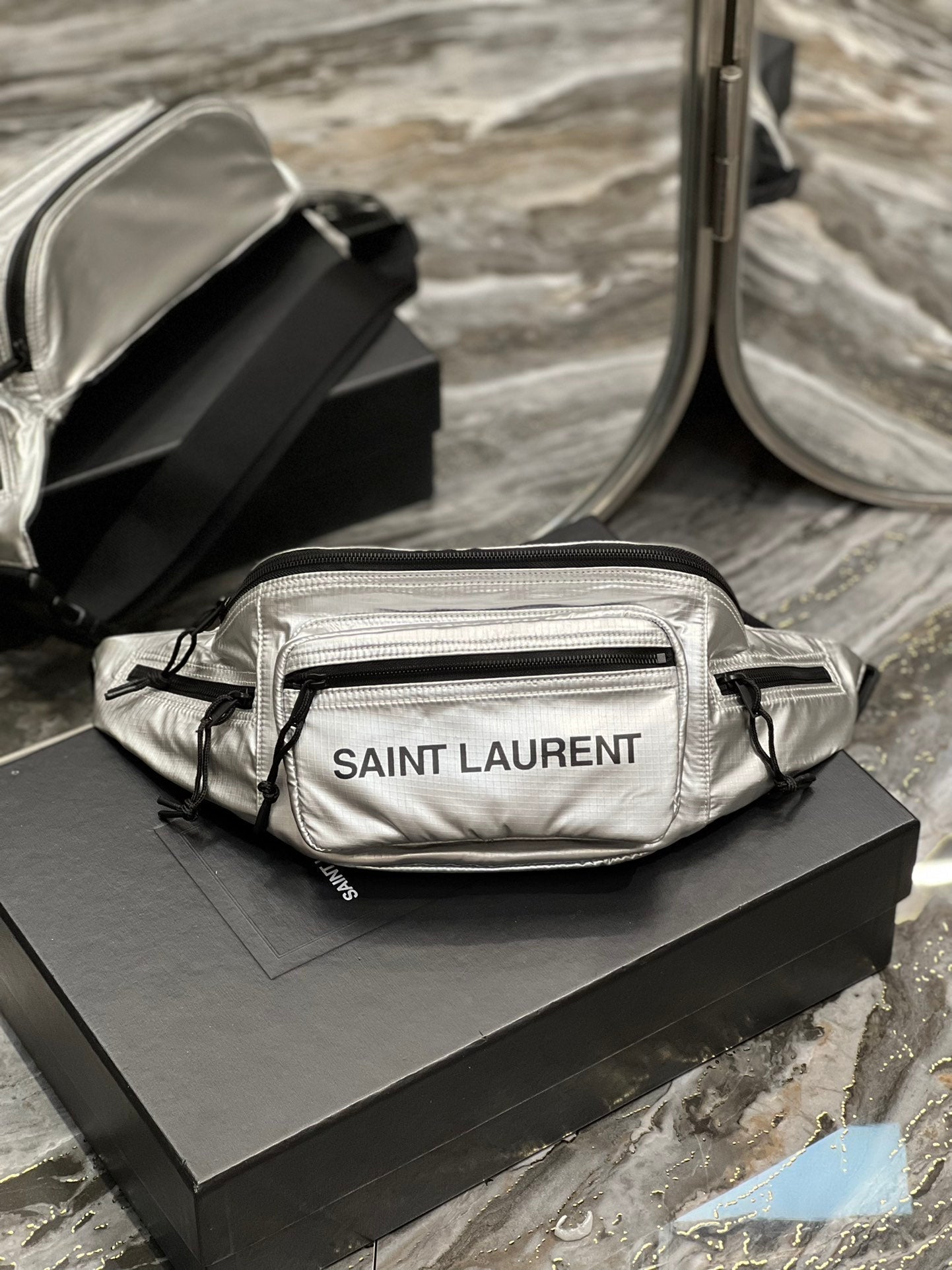 YSSL Nuxx Crossbody Bag Sliver For Women, Women’s Bags 9.8in/25cm YSL
