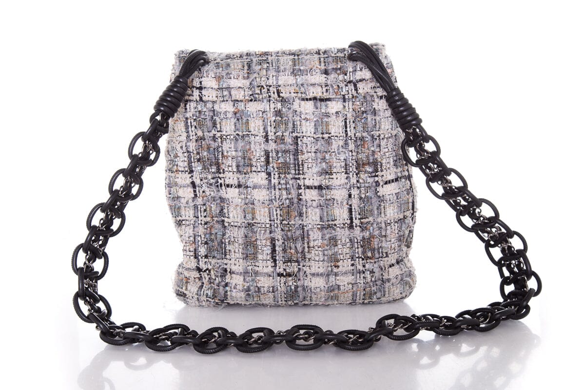 Chanel '05 Grey Tweed Shoulder Bag