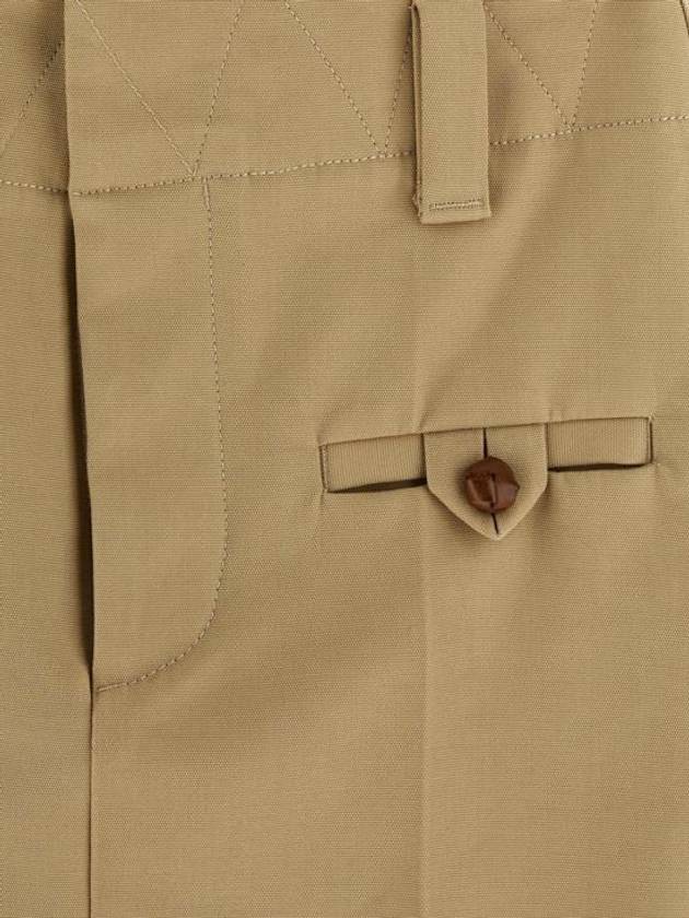 Luxury Bottega Veneta Pocket H-Line Skirt Beige