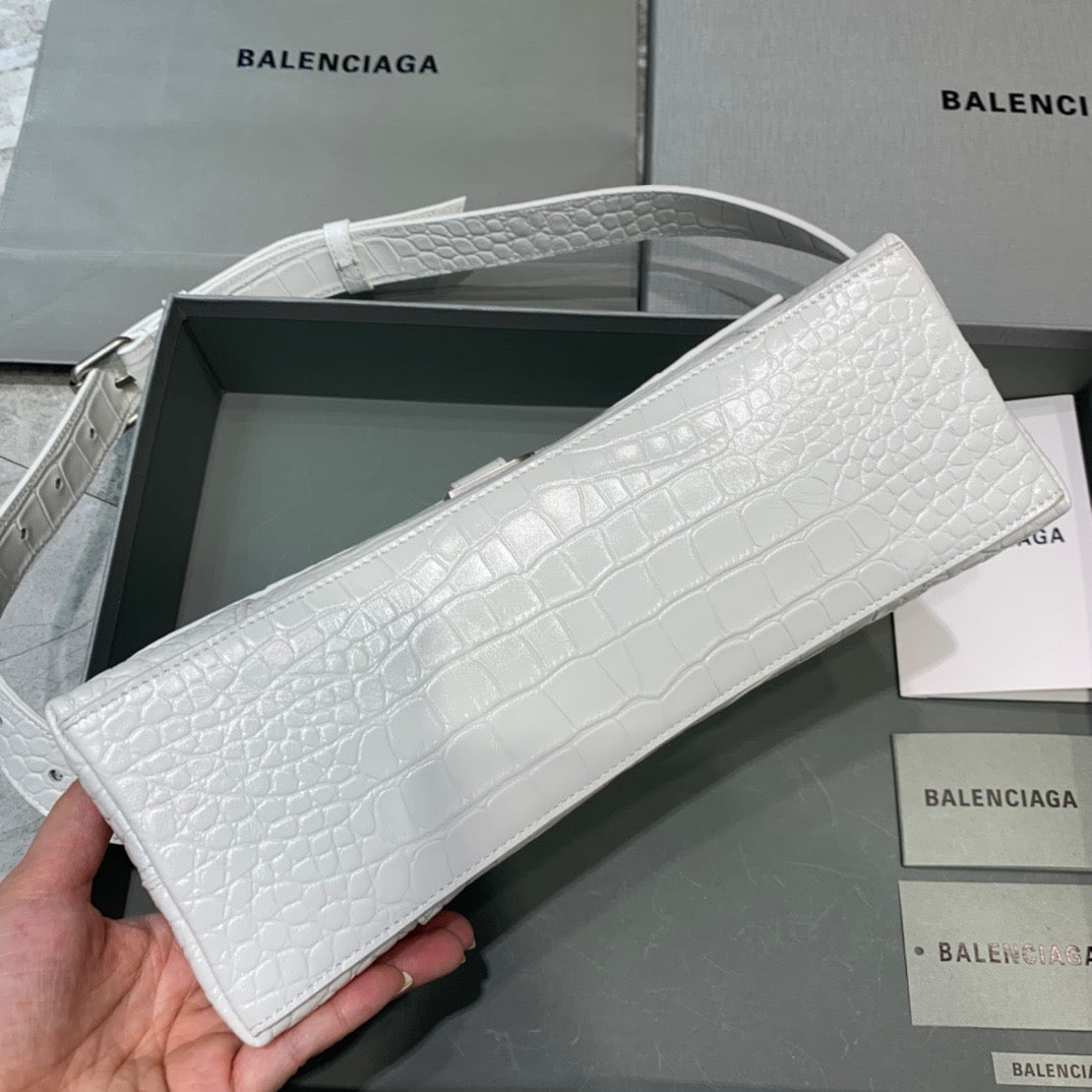 Top Quality Downtown Small Shoulder Bag In White, For Women, Bags 11.8in/30cm