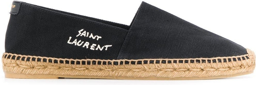 Luxury Saint Laurent Trending 2025 Men's Espadrilles In Canvas in Black | Size 40 | 6059511P210