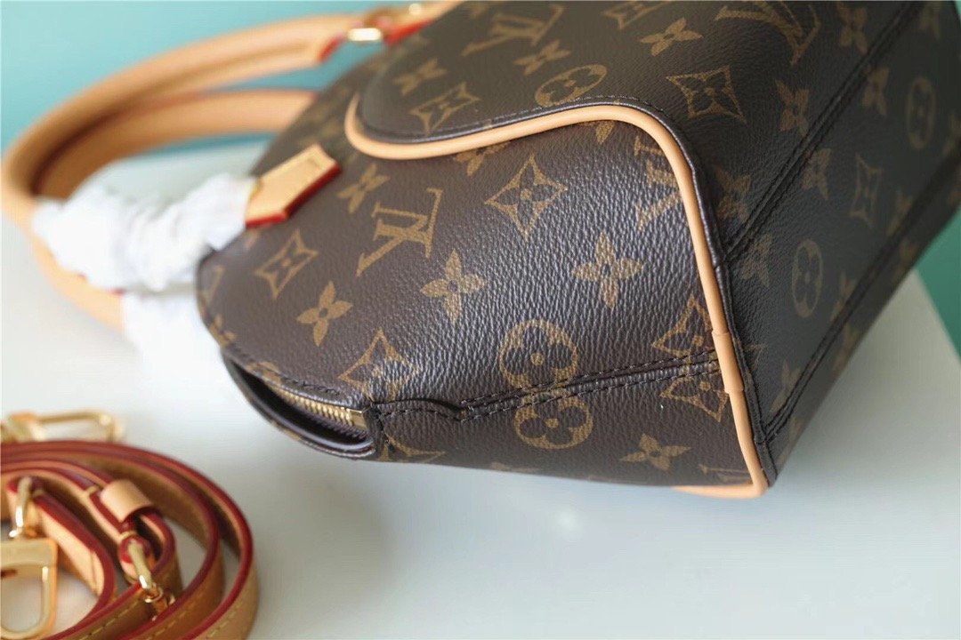 Top Quality Ellipse BB Handbag Created By Nicolas Ghesquiere From Classic Monogram Canvas For Women Brown 23cm/8.9in Top Quality