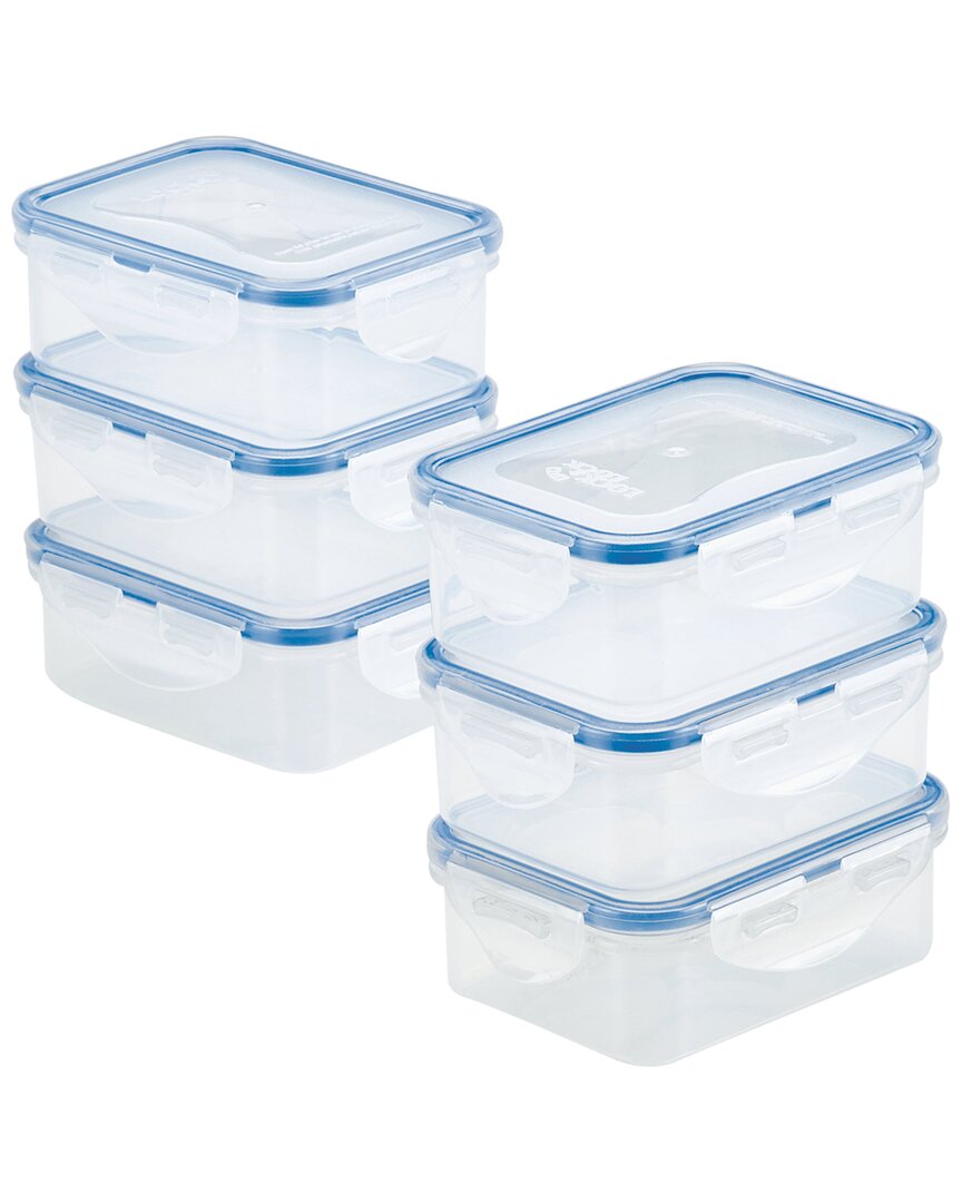 Lock & Lock Set Of 6 Easy Essentials 12Oz Rectangular Food Storage Container Set