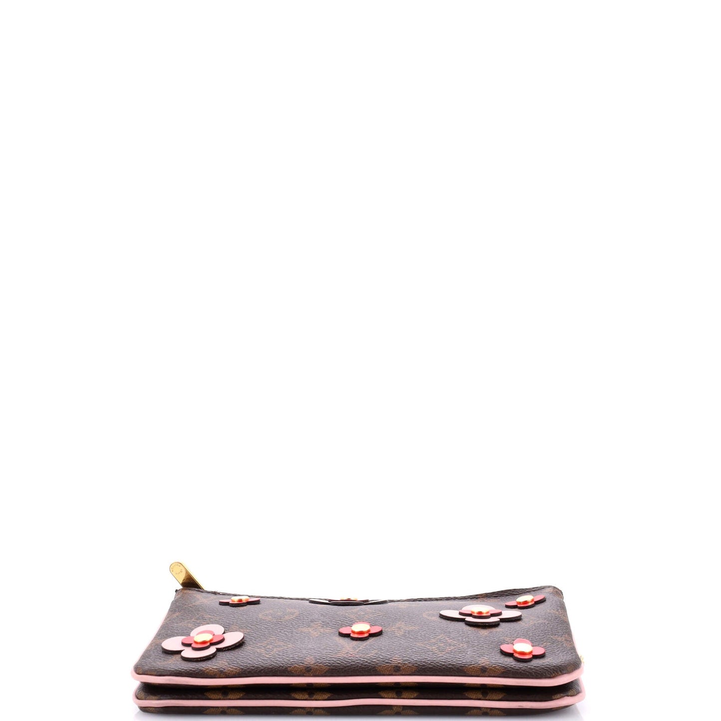Louis Vuitton Double Zip Pochette Limited Edition Blooming Flowers Monogram Canvas