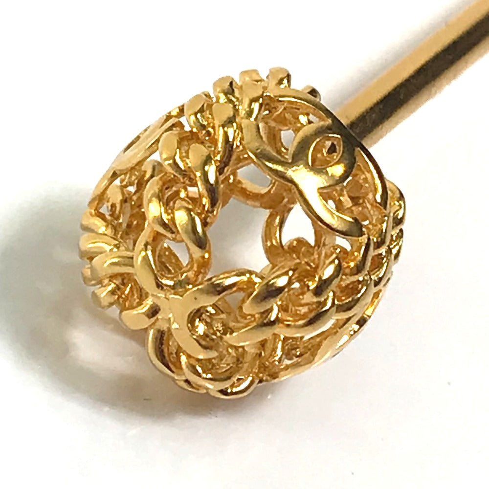 CHANEL hair accessory metal gold 98A COCO Mark Chain Ball Women