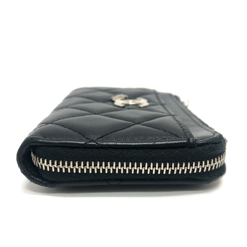 CHANEL Coin case AP3732 lambskin black Matrasse COCO Mark Star Women d