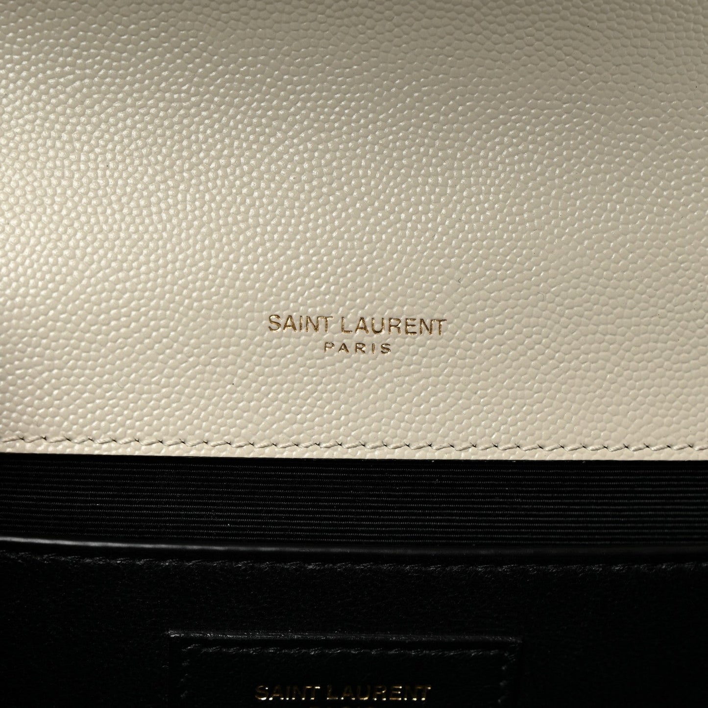 Saint Laurent Grain De Poudre Textured Mixed Matelasse Medium Triquilt Monogram Satchel Crema Soft