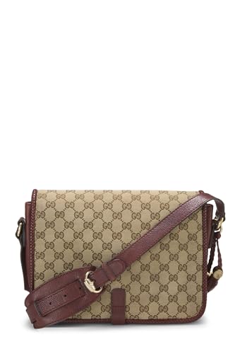 Gucci, Burgundy Original GG Canvas Marrakech Crossbody, Burgundy