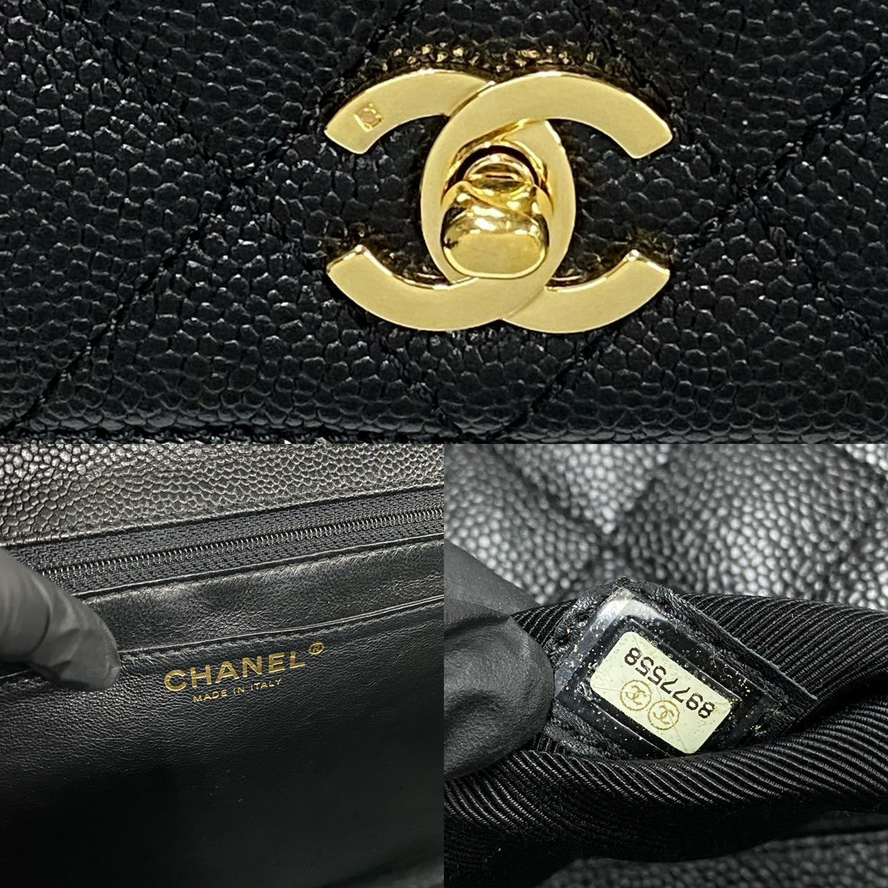 Chanel Matelasse Caviar Leather Handbag