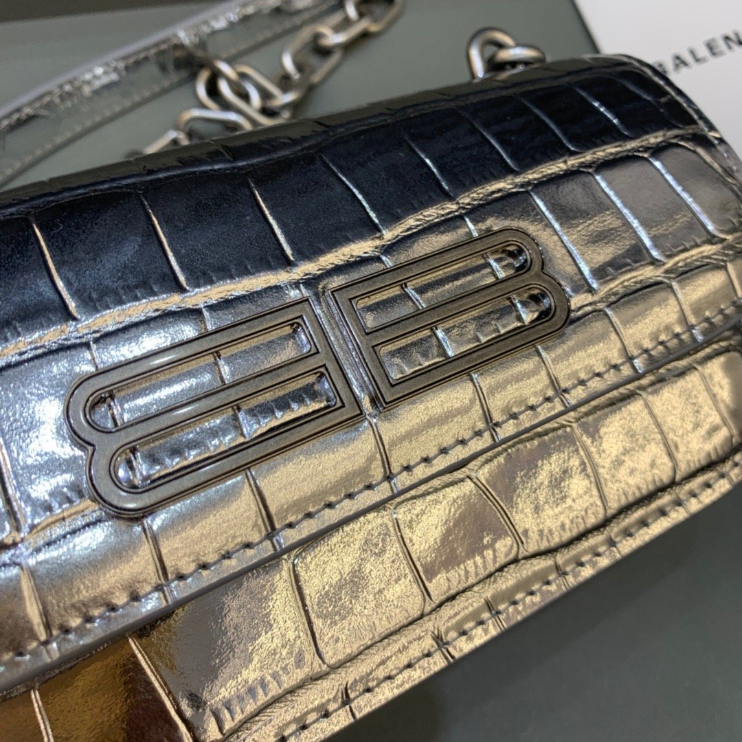 Top Quality Gossip Small On Chain Shoulder Bag Sliver, For Women, Bags 7.4in/19cm