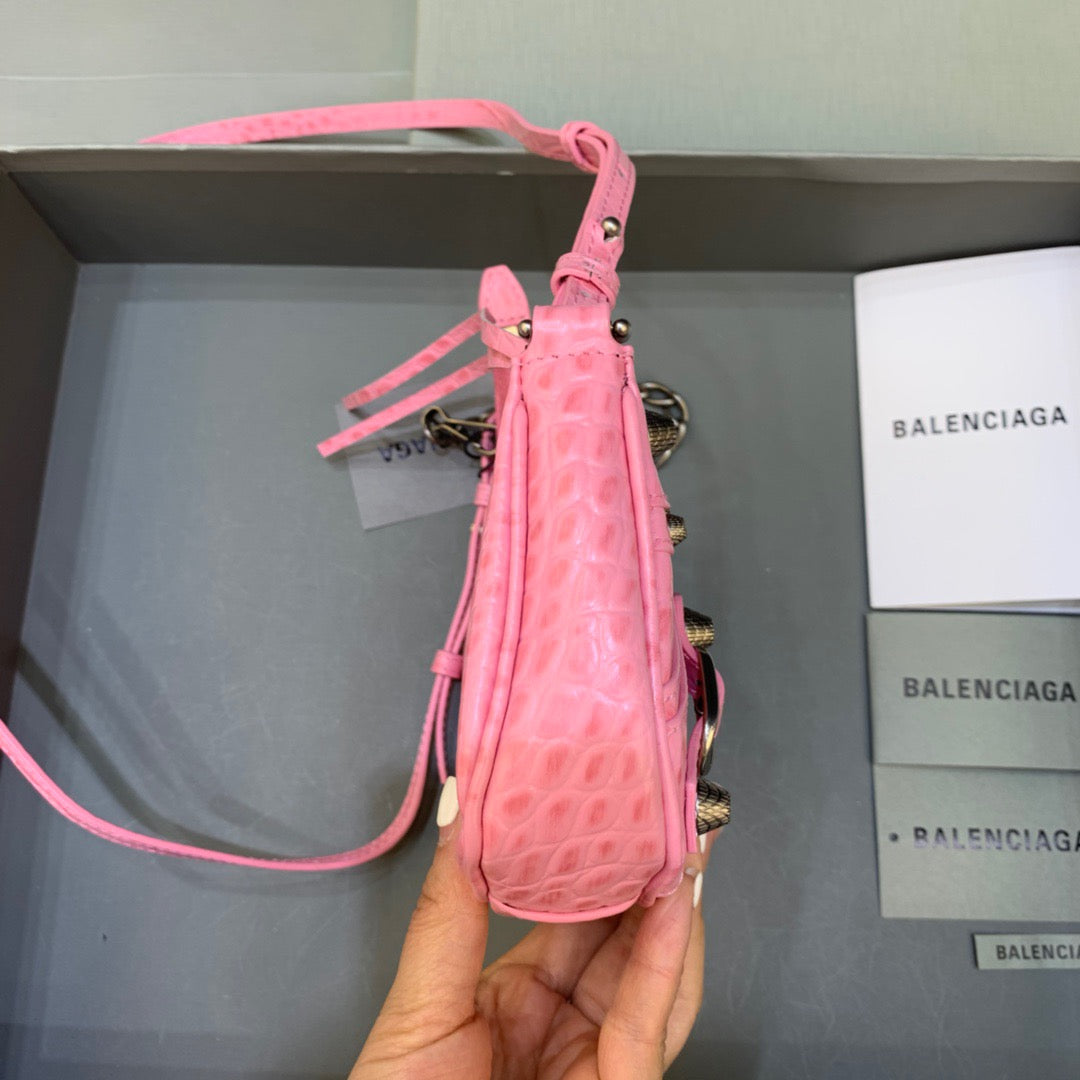 Top Quality Le Cagole Mini Bag With Chain In Pink, For Women, Bags 8.2in/21cm