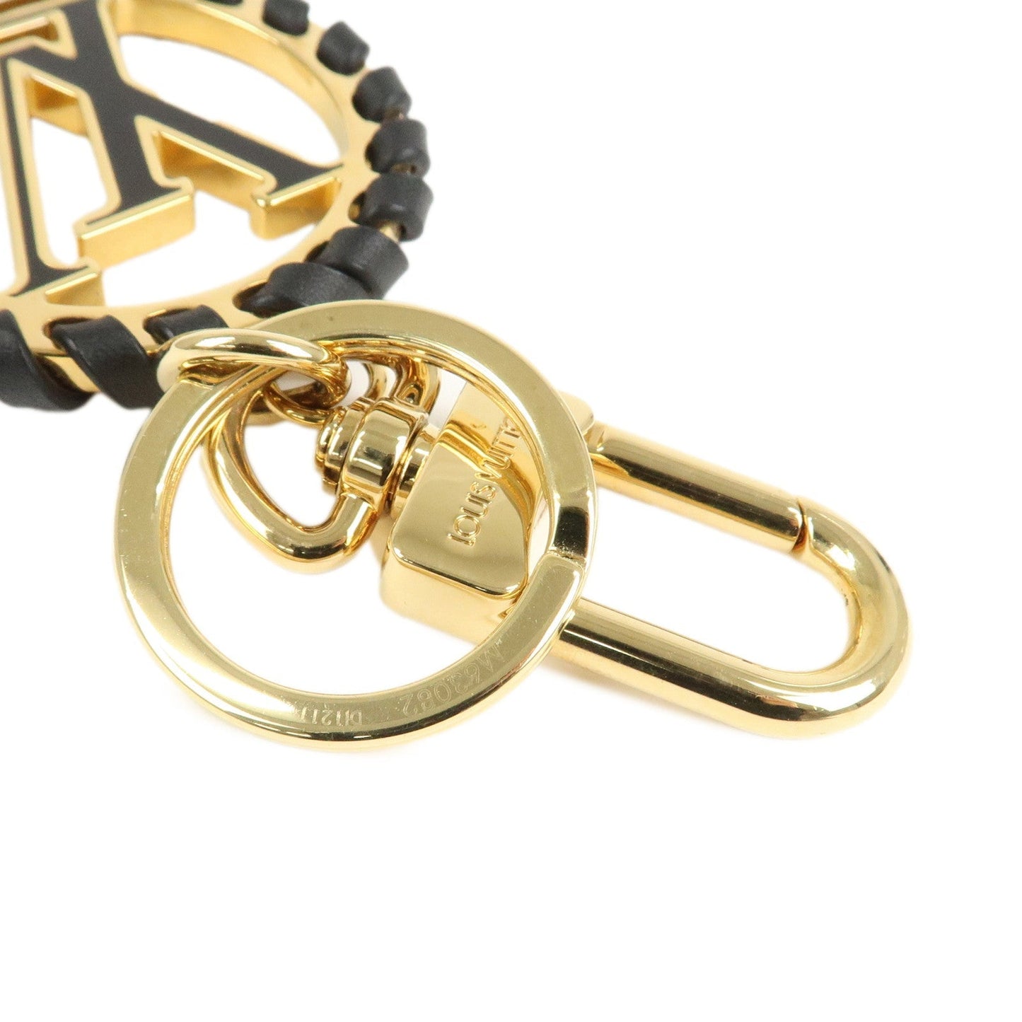 Louis Vuitton Berry Bag Charm Key Chain Gold Black M63082 d