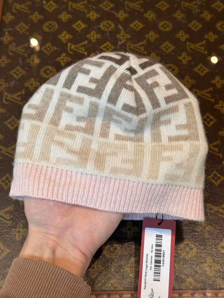 Fendi Gradient FF Logo Pink/Brown Beanie