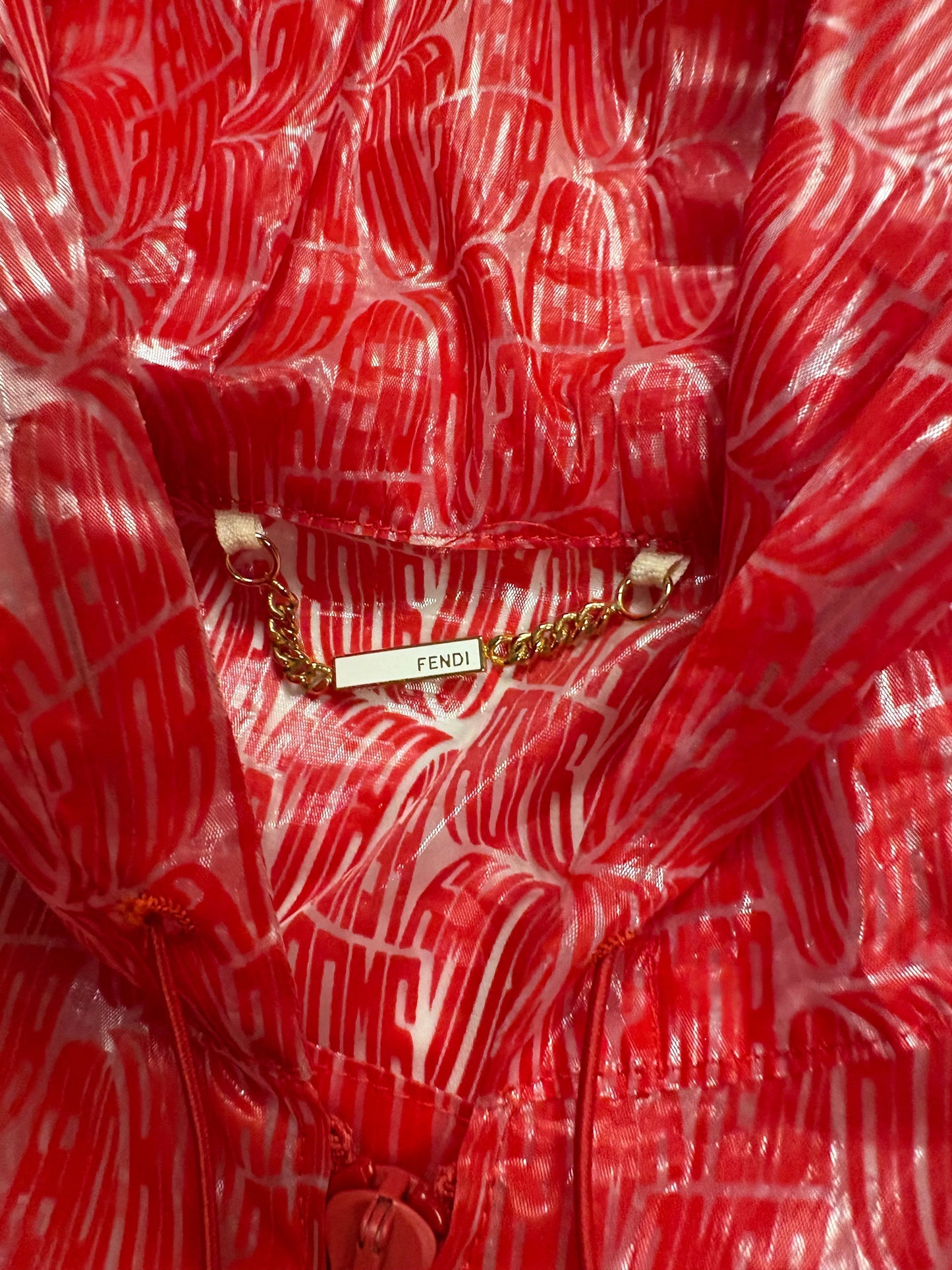 Fendi PVC Multicolor Zip-Up Jacket