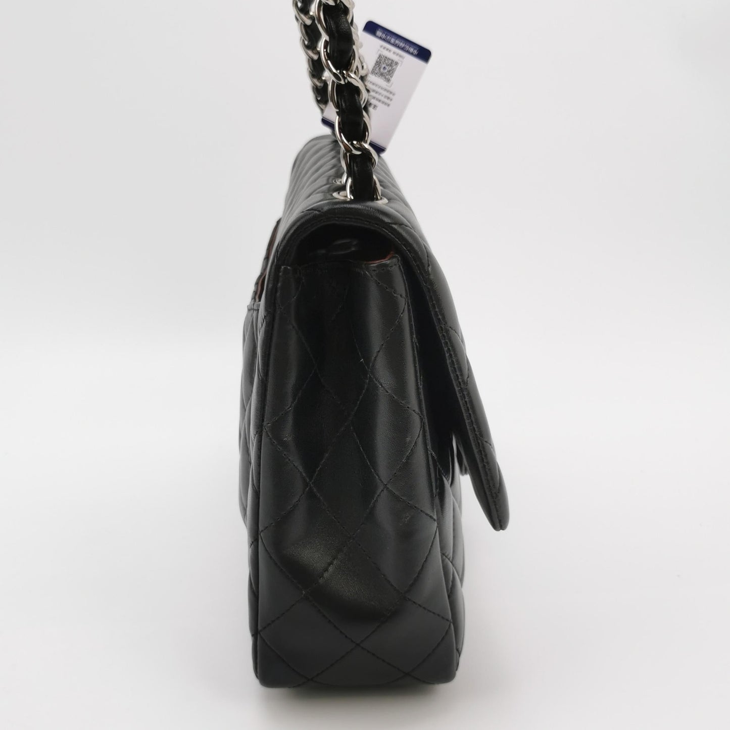 Chanel Classic Flap Jumbo Black Lambskin Leather Single Flap with Silver Hardware 2009-2010