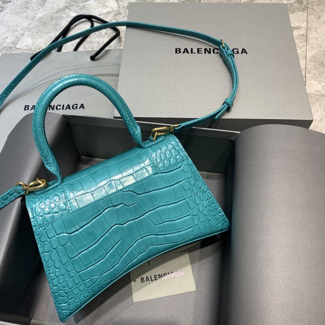 Top Quality Hourglass Small Handbag In Blue, For Women, Bags 9in/23cm