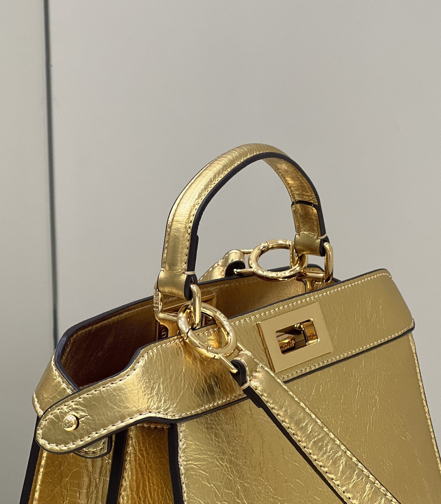 Top QualityTop Quality Peekaboo Small Gold Bag For Woman 27cm/11in