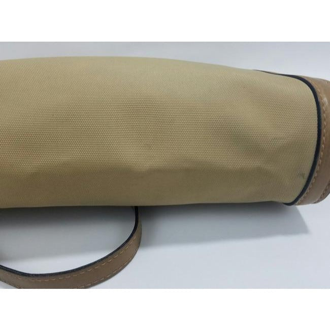 Gucci Khaki Canvas And Leather Canvas Shoulder Bag